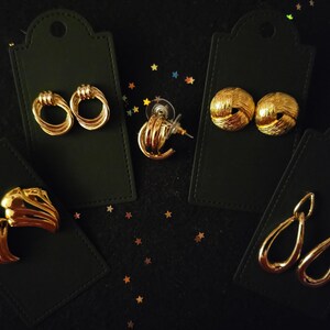 Vintage Earrings  Pierced Earrings  Dangle Earrings  Button Style Earrings  Hoop Earrings  Vintage Jewelry  Costume Jewelry  Vintage