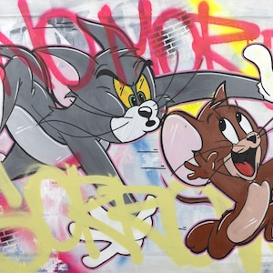 Quadro poster pop art di tom e jerry