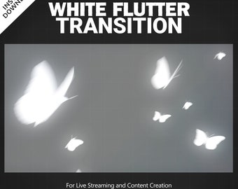 Witte flutterstroomovergang | Vlinderovergang | Leuke effecten | Twitch-stinger | Livestreaming | Contentcreatie | OBS