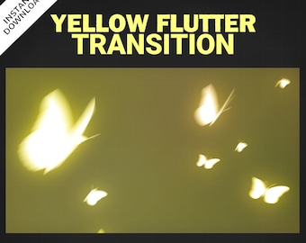 Gele flutterstroomovergang | Vlinderovergang | Leuke effecten | Twitch-stinger | Livestreaming | Contentcreatie | OBS