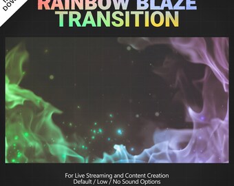 Rainbow Blaze Stream Transition | Fire Transition | Flame Effects | Twitch Stinger | Live Streaming | Content Creation | OBS