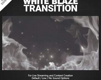 White Blaze Stream Transition | Fire Transition | Flame Effects | Twitch Stinger | Live Streaming | Content Creation | OBS