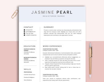 Modern Resume Template, Cover Letter, CV Template (Word, Pages)