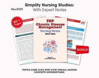 FNP Chronic Disease Management Nursing Note, FNP Nurse Practitioner, FNP Exam Review, Nursing Study Guide, Clinical Guide, Nurse School Note