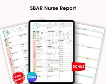 SBAR Nurse Report Sheet for Nursing Student Med Surg SBAR Report Sheet for Nursing Student SBAR Brain Sheet for New Grad Nurse Digital pdf