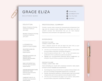 Resume Template Word and Pages, Professional Resume, CV Template, Modern Resume, Minimalist Resume, CV Resume, Resume Template 1-3 Pages
