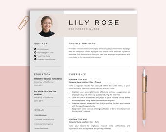 Resume Templates Nurse Word and Pages LPN Resume, Medical Resume, Cv Template RN, CNA, Physician Assistant Resume for Nurse, Cover Letter