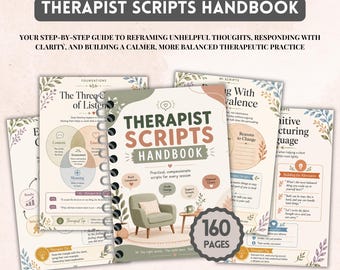 Therapist Scripts Handbook, Therapy Session Scripts for Mental Health Professionals Counseling Intake Resources Printable Therapy Tools