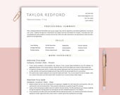 Professional ATS Resume Template, ATS friendly Resume Word, Pages, Basic and Simple Resume with Photo, Clean ATS Cover letter