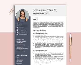 Bewerbungsvorlage Deutsch, Lebenslauf Vorlage Word, Apple Pages, Cv Vorlage Anschreiben, Anlagen, Deckblatt, Motivationsschreiben
