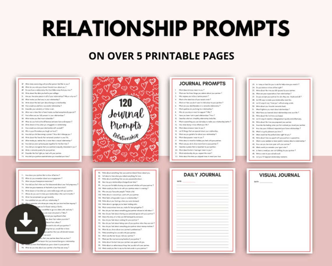 120 Relationship Journal Prompts Couple Counseling Love - Etsy