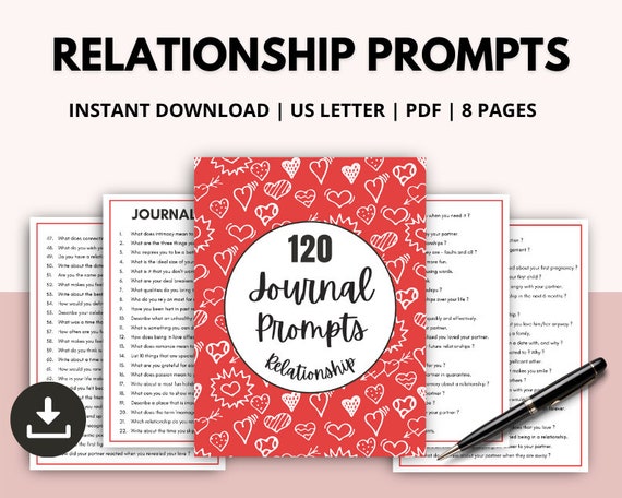 120 Relationship Journal Prompts, Couple Counseling, Love Journal