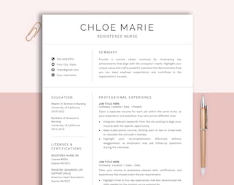 Editable Resume Template, Minimalist CV Design (Word & Pages)