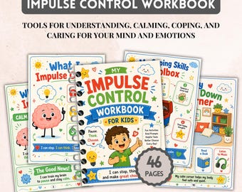 Impulse Control Workbook Kids Emotional Regulation Activities Coping Skills Toolbox Calm Down Corner Personal Growth Anger Management
