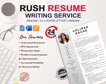 Resume Writer, Rush Resume Writing Service (24h), CV Writer, Resume Writing, ATS Friendly, Photo Resume, Professional Resume, Minimal Resume