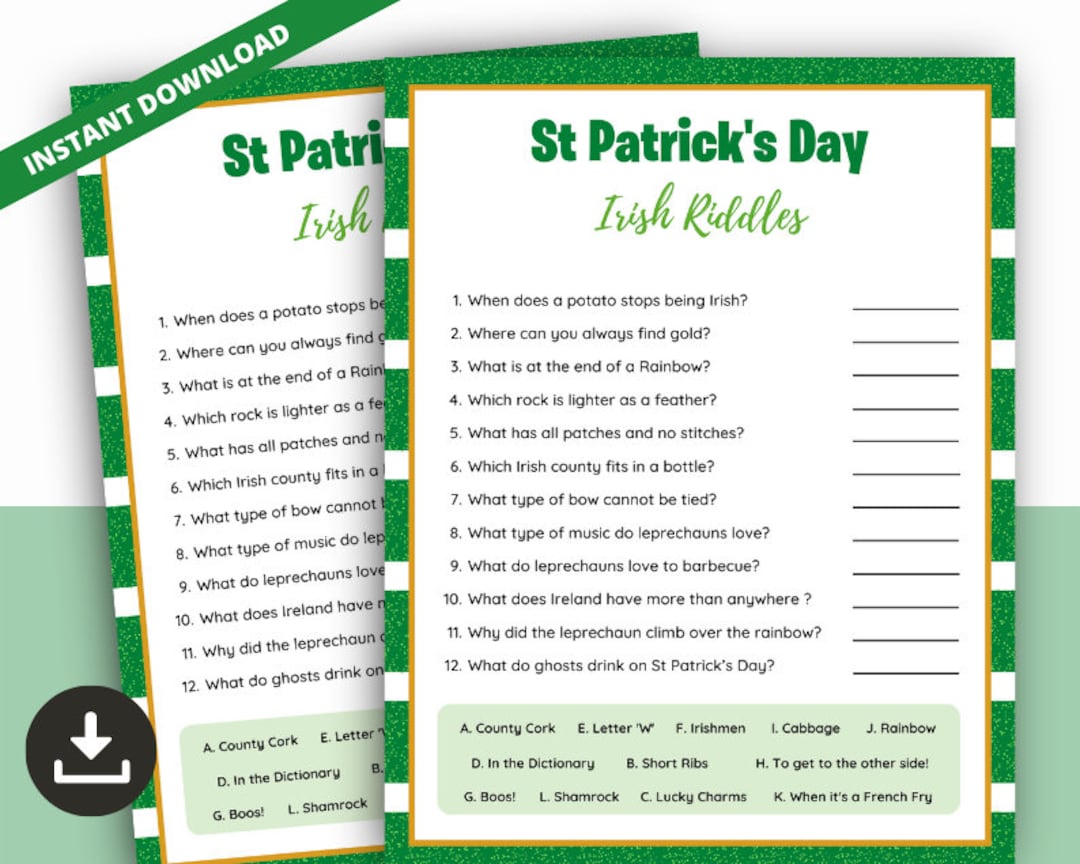 st patricks day riddles and jokes for adults