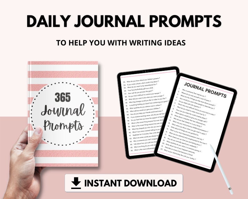 365 Journal Prompts Daily Gratitude Journal Prompts Digital - Etsy