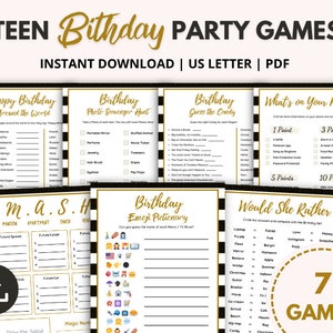 Teenager Slumber Party Games, Teen Birthday Party Games Bundle, Girls Sleepover Party Activities, Fun Teen/Preteen Pajama Party Games