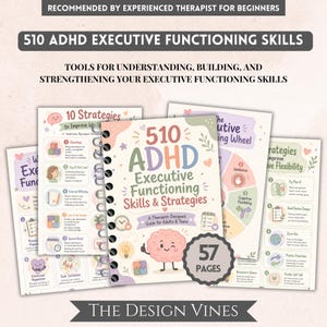 510 ADHD Executive Functioning Skills Strategies | Emotional Regulation | Coping Skills | School Counselor | Therapy Tools | Time Management
