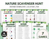 Nature Scavenger Hunt Games Bundle, Kids Outdoor Activities (PDF)