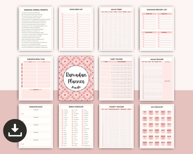 Ramadan Journal Prompts, Ramadan Planner Digital, Ramadan Meal Plan