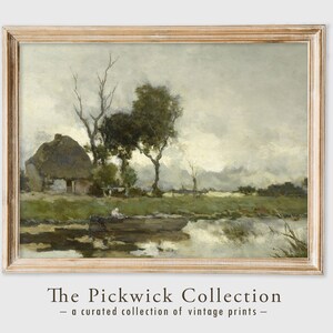 Antique Oil Painting | Historical Painting | Victorian Printable Wall Art | Landscape Oil on Canvas Artwork | Moody Vintage Portrait