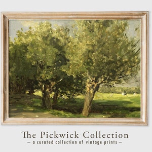 Antique Oil Painting | Victorian Printable Wall Art | Landscape Oil on Panel Artwork | Historical Artwork | Moody Vintage Portrait