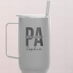 Personalized Engraved PA 40oz Tumbler Physician Assistant Travel Mug Gift Custom PA Doctor Assistant Graduation Engraving Gifts with Name