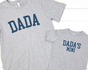 Chemises assorties à papa et aux mini chemises papa et fils tenues assorties t-shirts assortis à papa et fille cadeaux pour la fête des pères chemises papa et fils