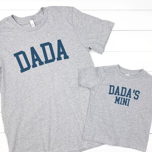 Matching Dada and Mini Shirts Dada Shirt Dad and Son Matching Outfits Matching Dad and Daughter Tshirts Fathers Day Gifts Dad and Son Shirts