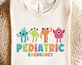 Pediatric Emergency Nurse Shirt Tshirt Peds Emergency Nurse Pedi ER Nurse Shirt Pediatric Nurse T Shirt Pedi Nurse Er Department Gifts