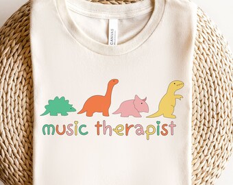 Dinosaurs Music Therapist Shirt Music Therapy Grad Music Therapy Student Music Therapist Gift Music Therapy Shirt Music Therapy Tshirt Tee