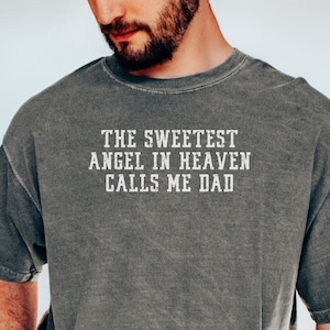 Angel Dad Shirt Angel Daddy Shirt Comfort Colors Grieve Father Memorial Shirt Pregnancy Baby Infant Loss Tee Miscarriage Gift Angel Dad Gift