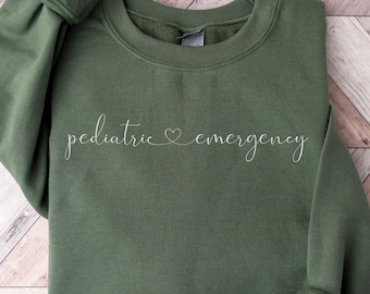 Pediatric Emergency Nurse Sweatshirt Crewneck Peds Emergency Nurse Pedi ER Nurse Gifts Pediatric Nurse Sweatshirt Peds Er Crew Department