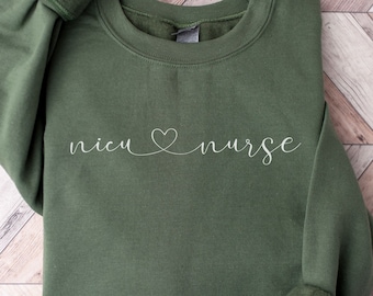 NICU Nurse Sweatshirt NICU Nurse Sweater Gift for NICU Nurse Crewneck Neonatal Intensive Care Unit Team Crew Squad Shirt Tshirt Rn Gifts