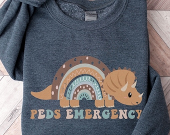 Pediatric Emergency Nurse Sweatshirt Crewneck Peds Emergency Nurse Pedi ER Nurse Gifts  Pediatric Nurse Sweater Pedi Nurse Er Department