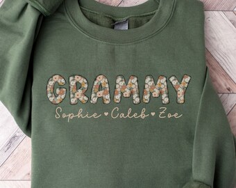 Grammy Sweatshirt Grammy Crewneck New Grammy Gifts Personalized Grammy Grammy Sweater Grandmother Gifts Mothers Day Gift Promoted to Grammy