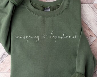 Emergency Department Crewneck ER Nurse Emergency Room Tech Gift ER Tech Sweatshirt Emergency Nurse Gift ED Crew Team Future Nurse Rn Gifts