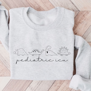 PICU Nurse Crewneck Sweatshirt for Pediatric Icu Sweaters PICU Team Crew Squad PICU Nurse Sweater Pediatric Intensive Care Unit Nurse Gifts