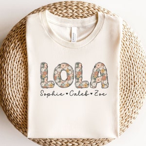 Lola Shirt Personalized Lola Tshirt New Lola Gifts Custom Lola T Shirt Pregnancy Announcement Grandmother Gifts  Promoted to Lola