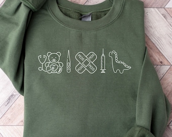 Pediatrics Sweatshirt Peds Crew Team Sweater Pediatric RN Gifts Peds Nurse Crewneck Gift for Peds Nurse Practitioner RN Gift Future Nurse