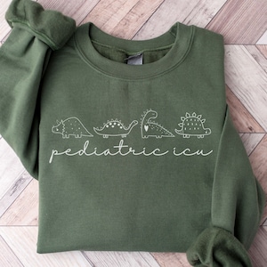 PICU Nurse Crewneck Sweatshirt for Pediatric Icu Sweaters PICU Team Crew Squad PICU Nurse Sweater Pediatric Intensive Care Unit Nurse Gifts