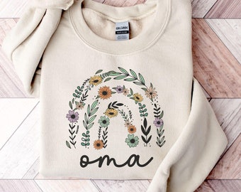 Oma Sweatshirt Oma Crewneck New Oma Gifts Wildflower Oma Sweater Grandmother Gifts Mothers Day Gift Oma Gifts Promoted to Oma