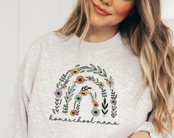 Wildflower Homeschool Mama Sweatshirt Homeschool Mom Gifts Homeschool Mom Gift Homeschooler Sweater Homeschool Teacher Gift Mother's Day