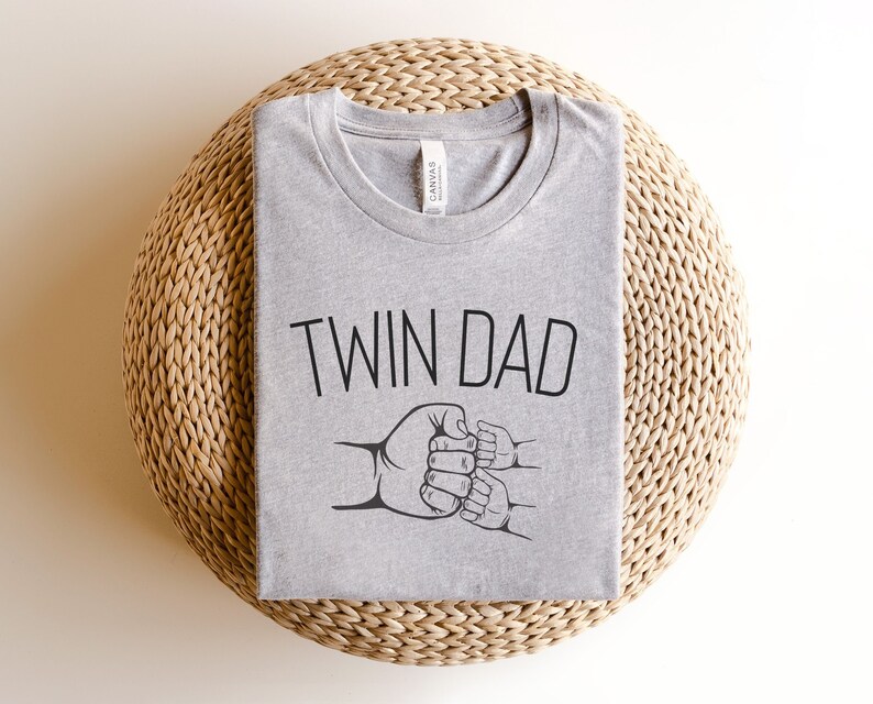 Camiseta de papá gemelo Regalo para el futuro papá Regalo para papá gemelo Regalo para papá gemelo Esperando gemelos Papá gemelo Camiseta de papá gemelo Papá de gemelos Regalos del día del padre Athletic Heather