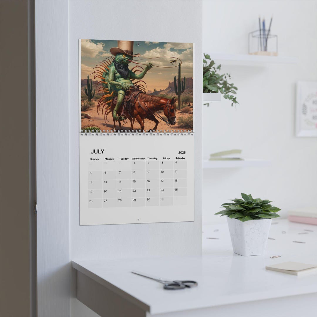 Insect Outlaws Western Art Calendar 2026 Wall Calendar | Bugs Take the ...