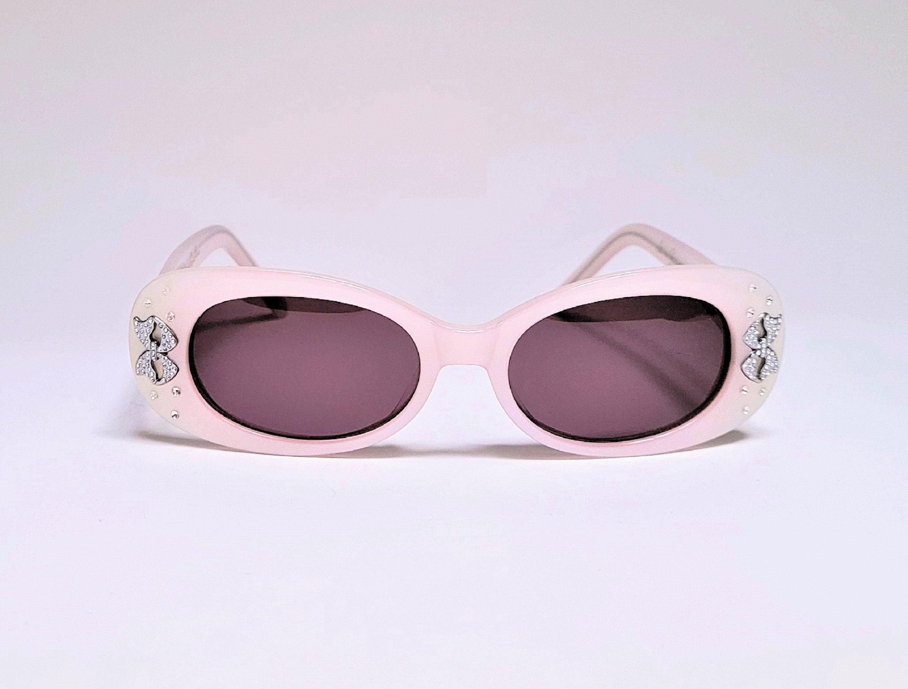 Vintage Lulu Guinness by Tura Pink/white Translucent Cat Eye - Etsy Finland