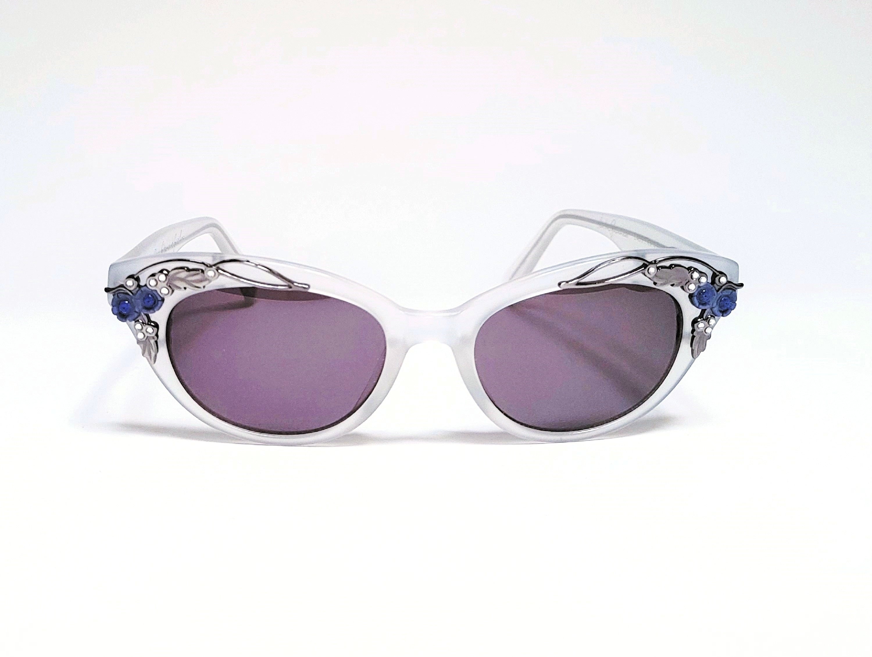 Lulu Guinness Pink Oversize Retro Pearl Sunglasses Pink Retro-Vintage Geometric Full-Rim Gradient Sunglasses  main image 2