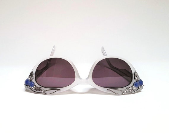 Vintage Lulu Guinness by Tura Frosted Violet Cat … - image 8