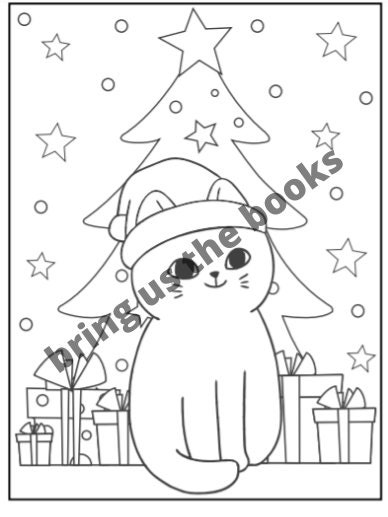 40 Pages of Adorable Christmas Themed Coloring Pages for Kids - Etsy